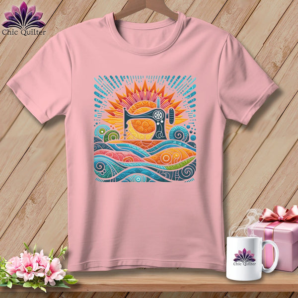 MyDesigns Physical Item Pink / S Color Splashed Stitches ~ SuperSoft Relaxed Fit Tee