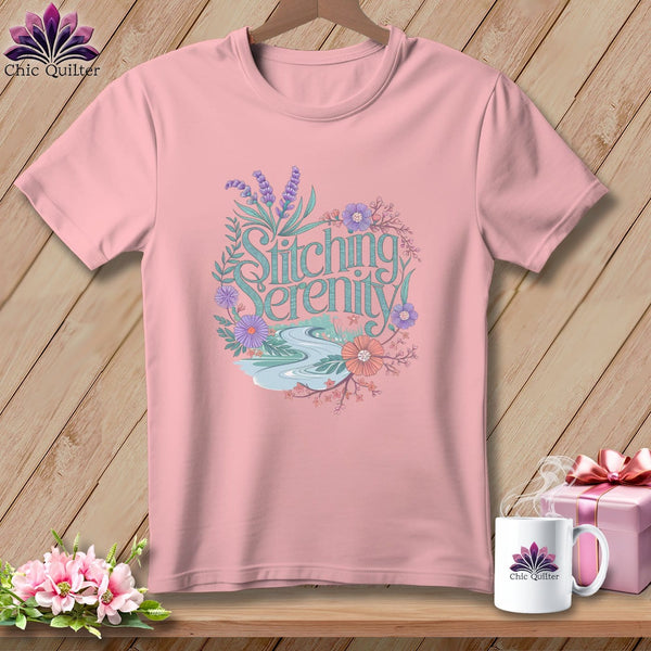 MyDesigns Physical Item Pink / S Stitching Serenity ~ Relaxed Fit Tee