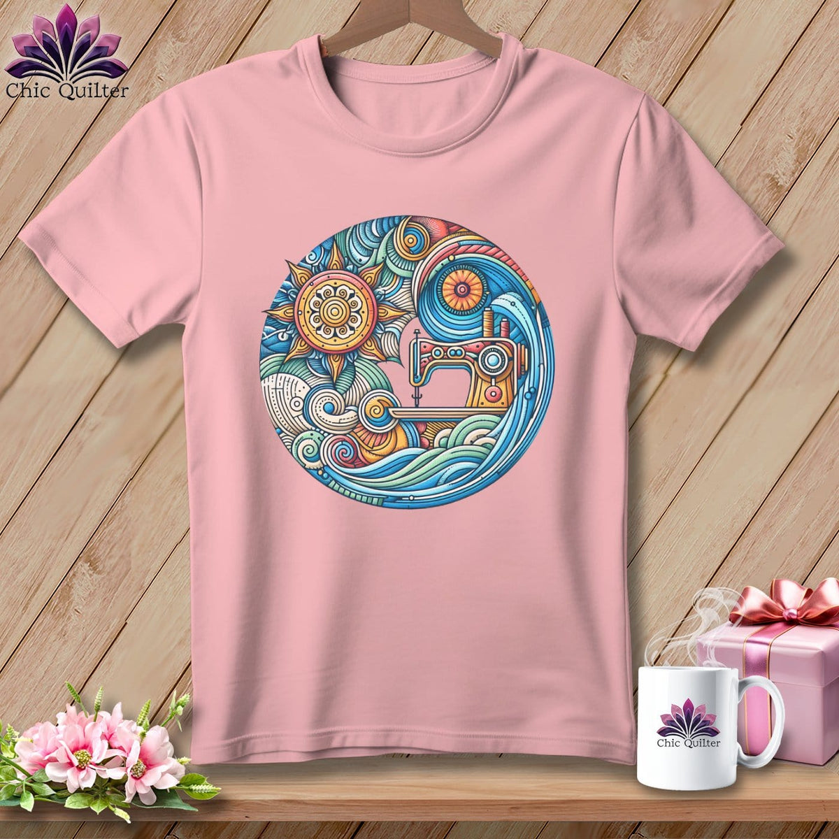 MyDesigns Physical Item Pink / S Threaded Dreams by the Sea ~ SuperSoft Relaxed Fit Tee