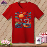 MyDesigns Physical Item Red / S Catching My Morning Muse ~ SuperSoft V-Neck Tee