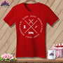 MyDesigns Physical Item Red / S Eat sleep quilt repeat ~SuperSoft V-Neck Tee