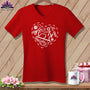 MyDesigns Physical Item Red / S Quilting Heart ~SuperSoft V-Neck Tee