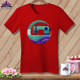 MyDesigns Physical Item Red / S Quilting Where Dreams are Sewin ~ SuperSoft V-Neck Tee