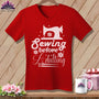 MyDesigns Physical Item Red / S Sewing Before Adulting ~SuperSoft V-Neck Tee