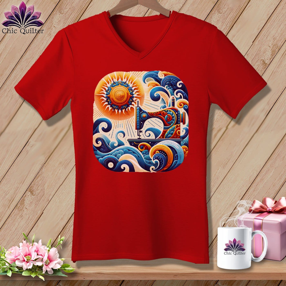 MyDesigns Physical Item Red / S Sunset Dream Threads ~ SuperSoft V-Neck Tee