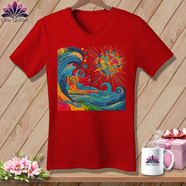 MyDesigns Physical Item Red / S Tidal Threads ~ SuperSoft V-Neck Tee