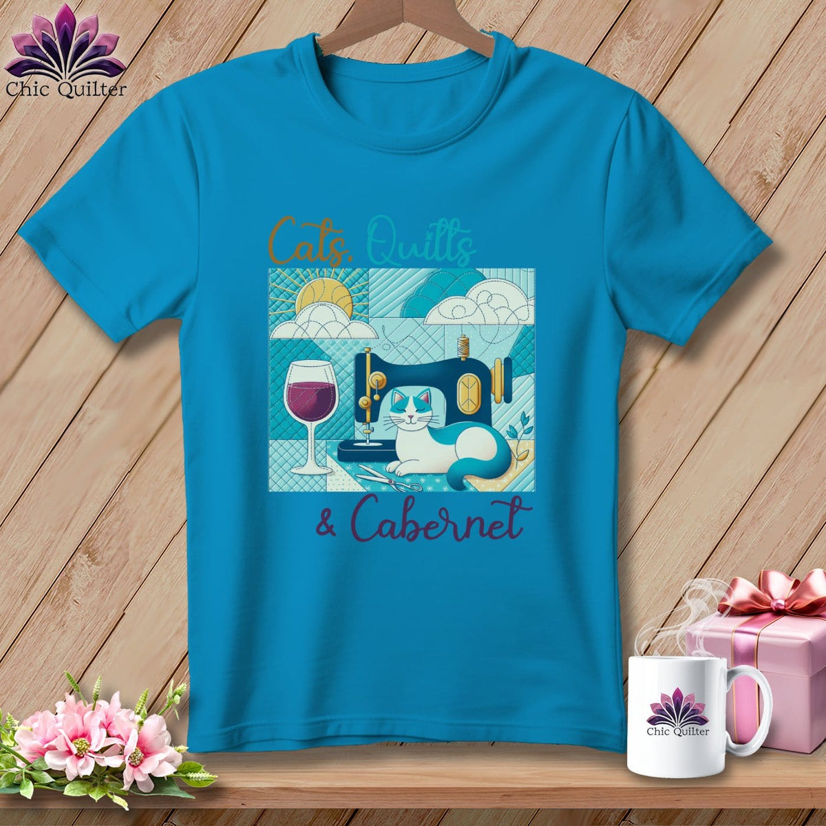 MyDesigns Physical Item Royal Caribe / S Cats Quilts and Cabernet ~ Premium Tee