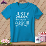 MyDesigns Physical Item Royal Caribe / S Just a Man Who Loves to Quilt ~Premium Tee