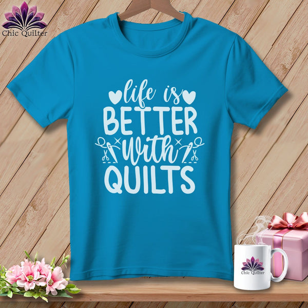 MyDesigns Physical Item Royal Caribe / S LIfe is Better with Quilts ~Premium Tee