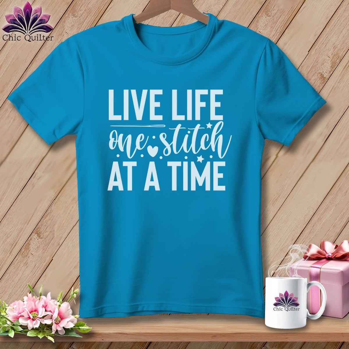 MyDesigns Physical Item Royal Caribe / S Live Life One Stitch at a Time ~Premium Tee