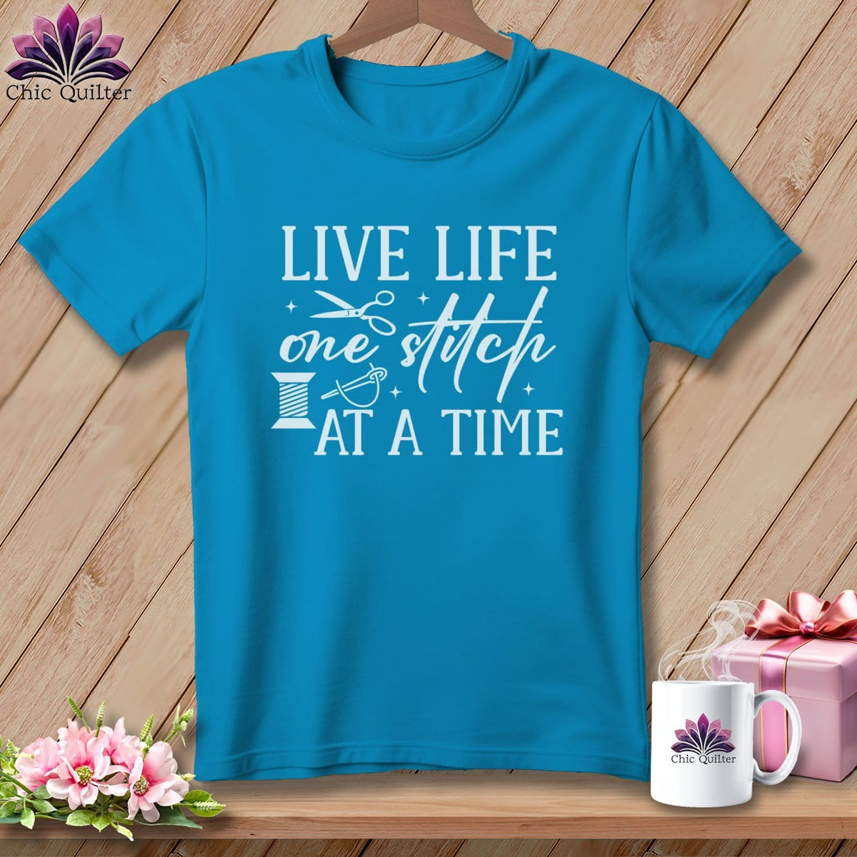 MyDesigns Physical Item Royal Caribe / S Live Life One Stitch at a Time ~Premium Tee