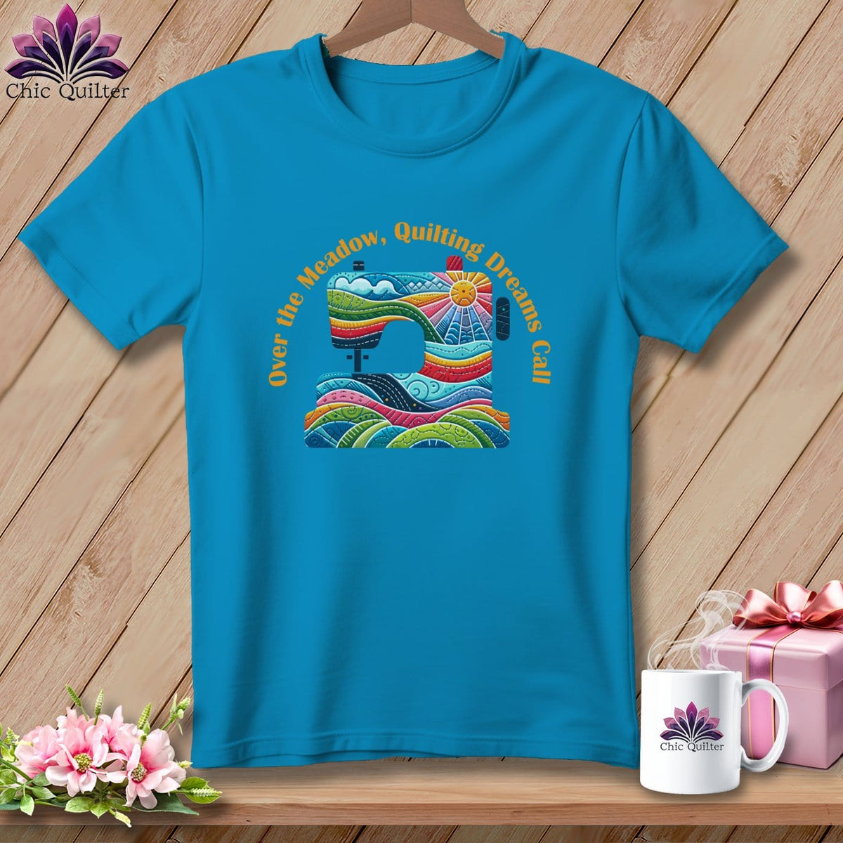 MyDesigns Physical Item Royal Caribe / S Over the Meadow, Quilting Dreams Call Orange ~ Premium Tee