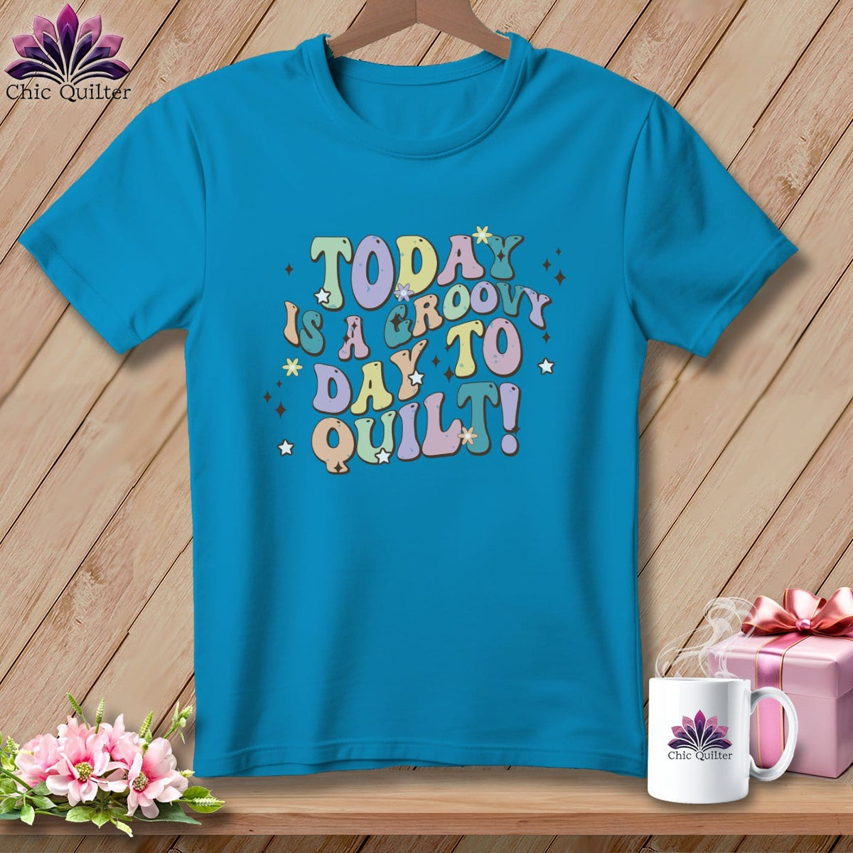 MyDesigns Physical Item Royal Caribe / S Today is a Groovy Day to Quilt ~ Premium Tee