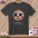MyDesigns Physical Item S / Asphalt Cheeky - Resting Stitch Face ~ Relaxed Fit Tee