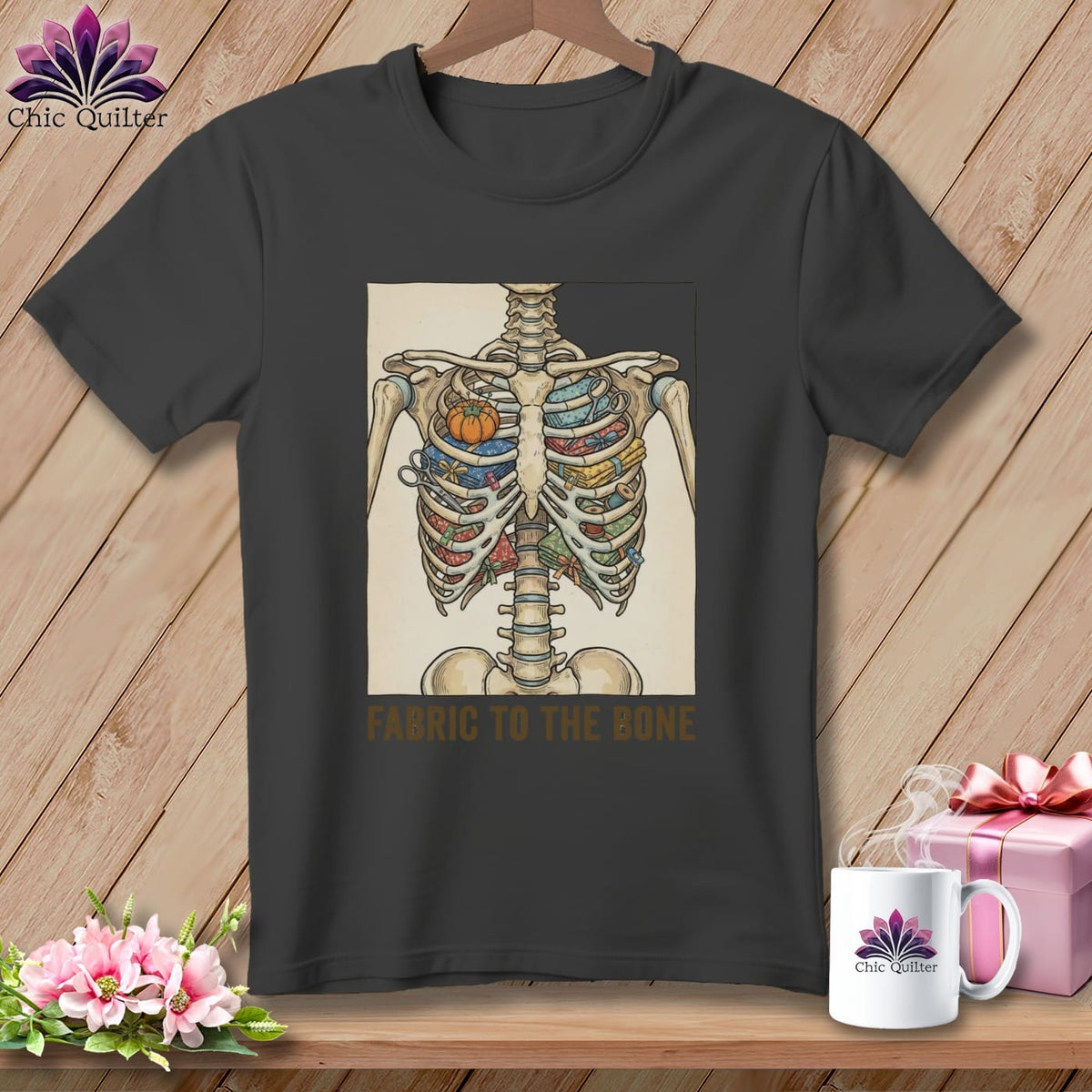 MyDesigns Physical Item S / Asphalt Fabric to the Bone ~ Relaxed Fit Tee
