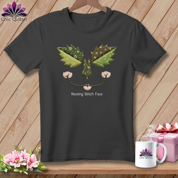MyDesigns Physical Item S / Asphalt Garden Stitch - Resting Stitch Face ~ Relaxed Fit Tee