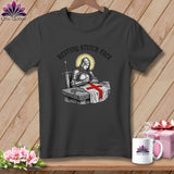 MyDesigns Physical Item S / Asphalt Joan of Sew - Resting Stitch Face ~ Relaxed Fit Tee