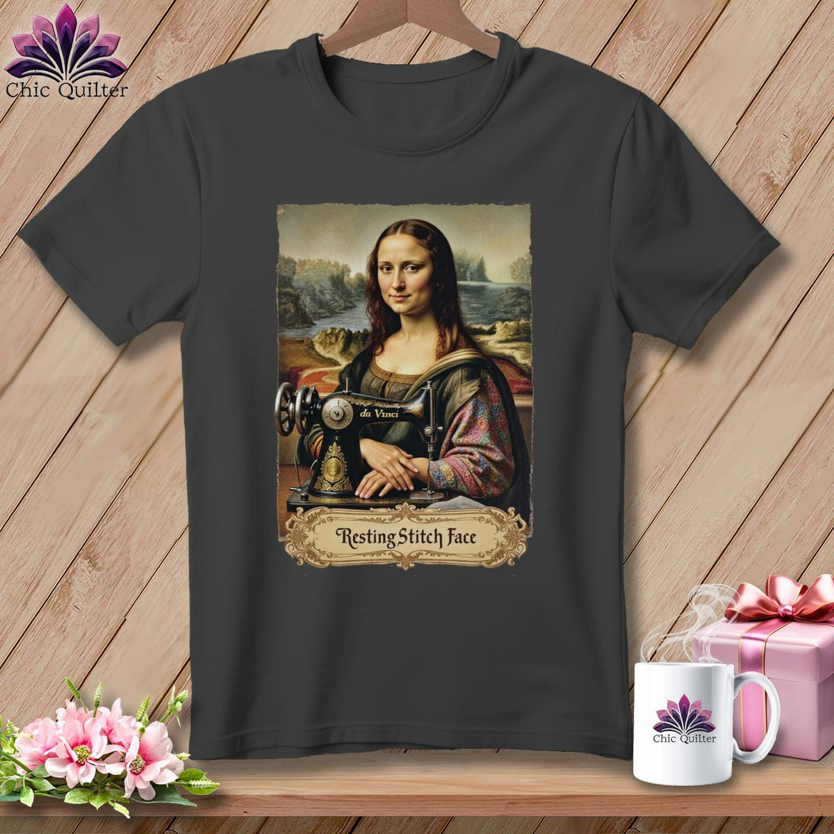 MyDesigns Physical Item S / Asphalt Mona Sewsa - Resting Stitch Face ~ Relaxed Fit Tee