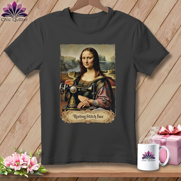 MyDesigns Physical Item S / Asphalt Mona Sewsa - Resting Stitch Face ~ Relaxed Fit Tee