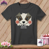 MyDesigns Physical Item S / Asphalt Patchwork Cheek - Resting Stitch Face ~ Relaxed Fit Tee