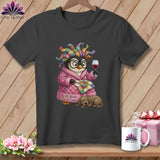 MyDesigns Physical Item S / Asphalt Penny's Wine and Whipstitch Night ~ Relaxed Fit Tee