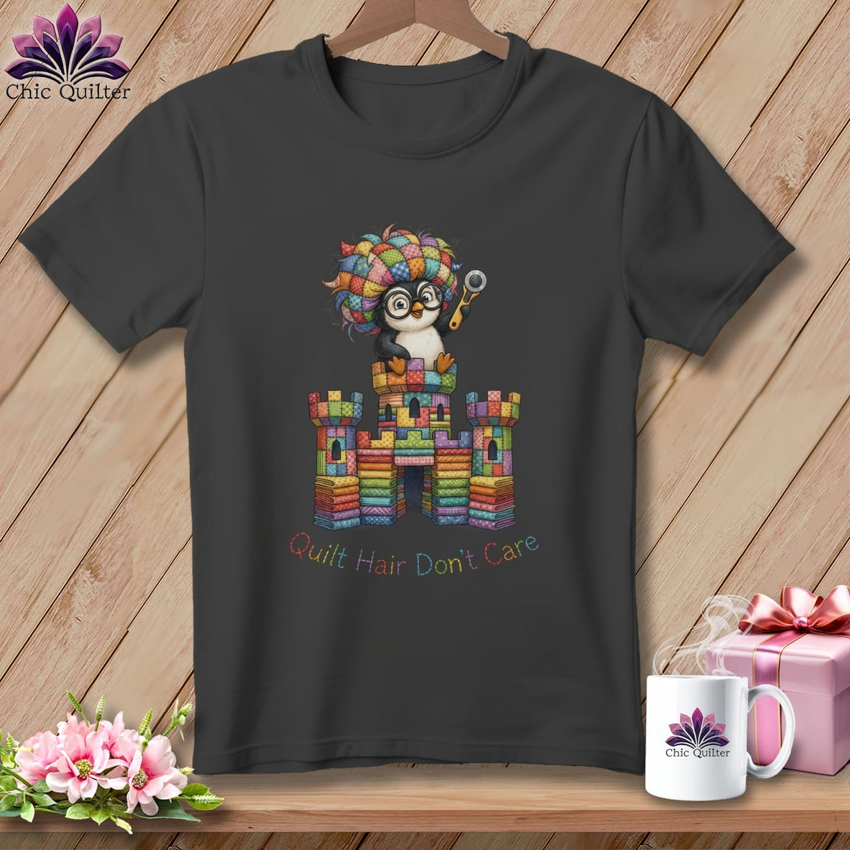 MyDesigns Physical Item S / Asphalt Queen of the Fabric Stack ~ Relaxed Fit Tee