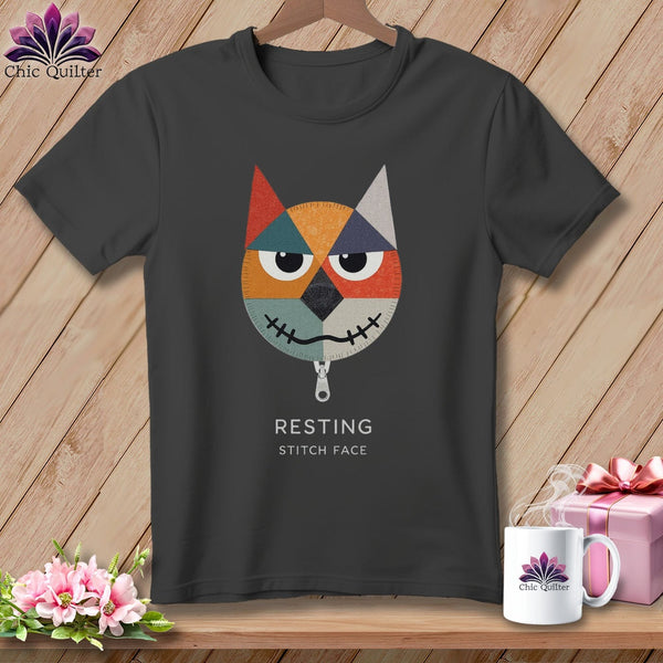MyDesigns Physical Item S / Asphalt Snark - Resting Stitch Face ~ Relaxed Fit Tee