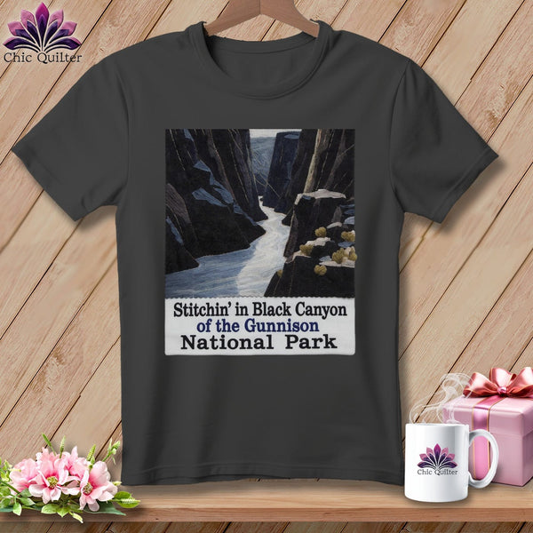 MyDesigns Physical Item S / Asphalt Stitchin' in Black Canyon of the Gunnison National Park ~ Relaxed Fit Tee