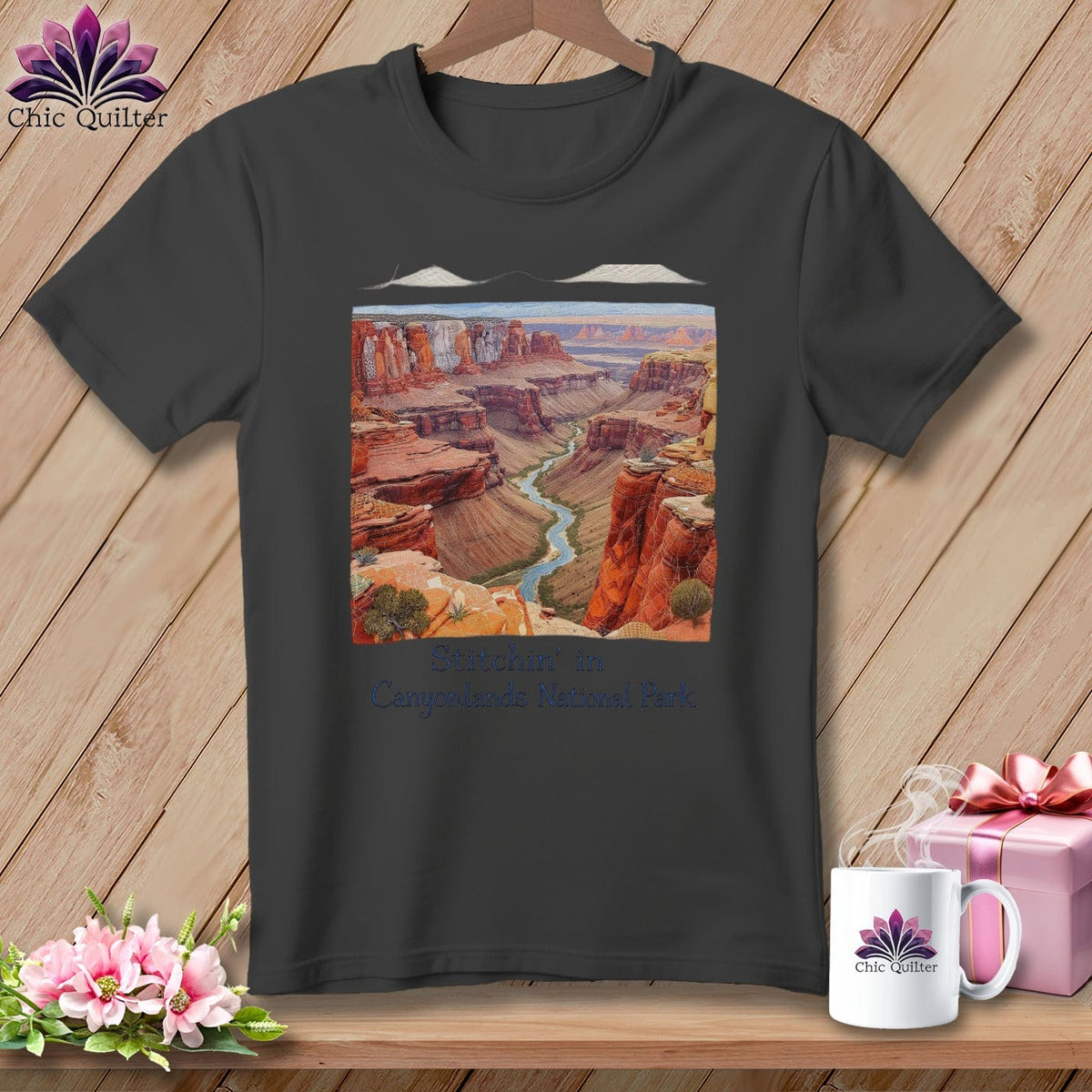 MyDesigns Physical Item S / Asphalt Stitchin' in Canyonlands National Park ~ Relaxed Fit Tee