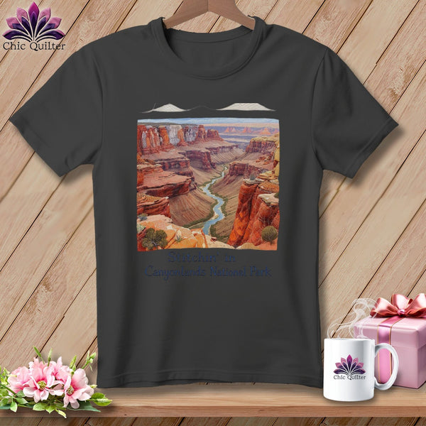 MyDesigns Physical Item S / Asphalt Stitchin' in Canyonlands National Park ~ Relaxed Fit Tee