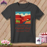 MyDesigns Physical Item S / Asphalt Stitchin' in Capitol Reef National Park ~ Relaxed Fit Tee