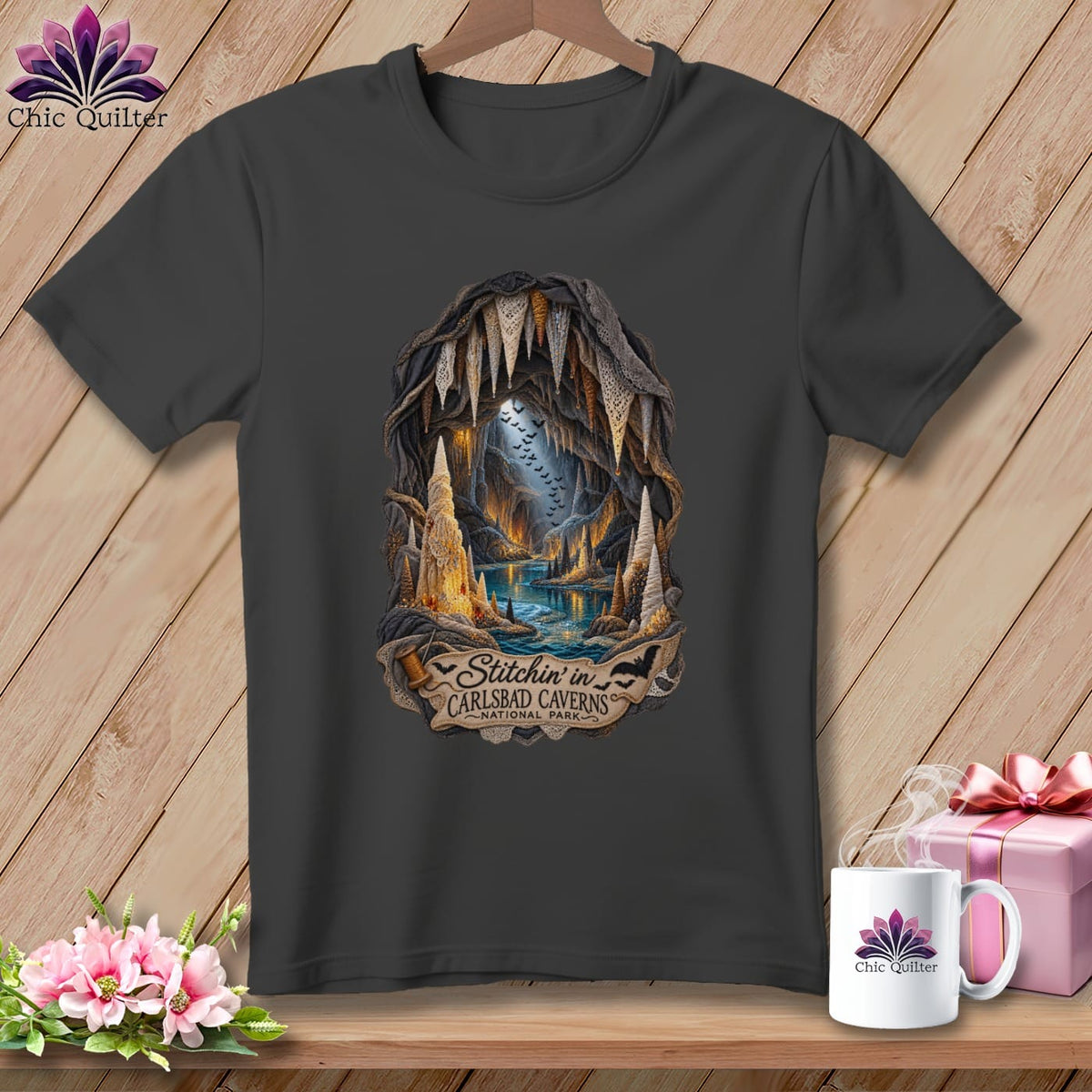 MyDesigns Physical Item S / Asphalt Stitchin' in Carlsbad Canyon National Park ~ Relaxed Fit Tee