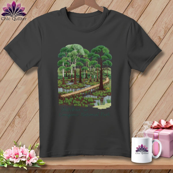MyDesigns Physical Item S / Asphalt Stitchin' in Congaree National Park ~ Relaxed Fit Tee