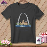 MyDesigns Physical Item S / Asphalt Stitchin' in Gateway Arch National Park ~ Relaxed Fit Tee