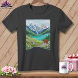 MyDesigns Physical Item S / Asphalt Stitchin' in Glacier National Park ~ Relaxed Fit Tee