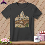 MyDesigns Physical Item S / Asphalt Stitchin' in Guadalupe Mountains National Park ~ Relaxed Fit Tee