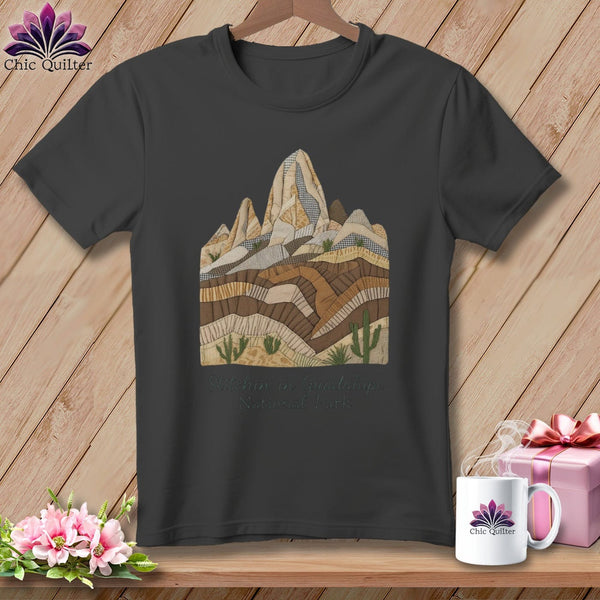 MyDesigns Physical Item S / Asphalt Stitchin' in Guadalupe Mountains National Park ~ Relaxed Fit Tee