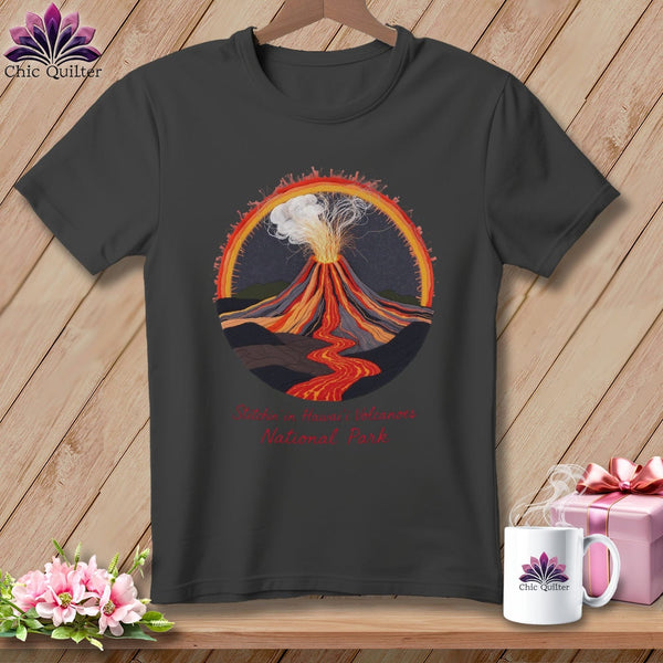 MyDesigns Physical Item S / Asphalt Stitchin' in Hawaii Volcanoes National Park ~ Relaxed Fit Tee