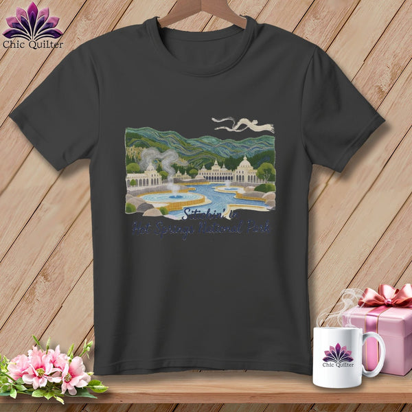 MyDesigns Physical Item S / Asphalt Stitchin' in Hot Springs National Park ~ Relaxed Fit Tee