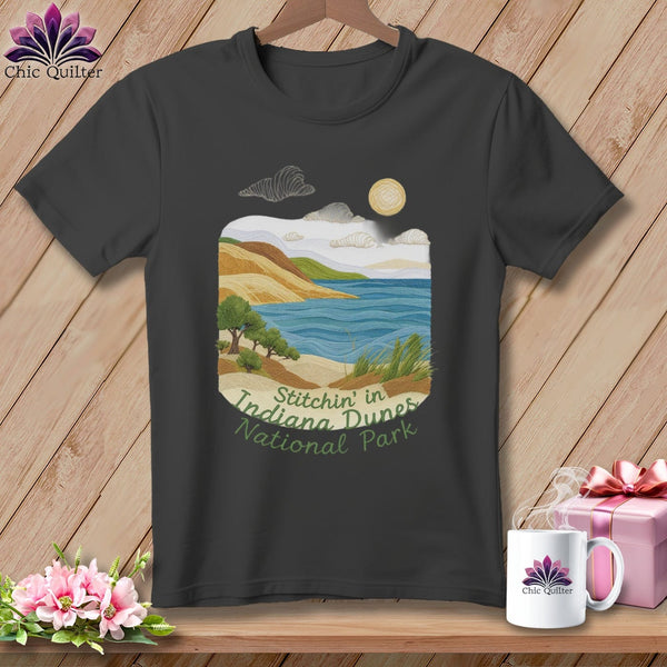MyDesigns Physical Item S / Asphalt Stitchin' in Indiana Dunes National Park ~ Relaxed Fit Tee