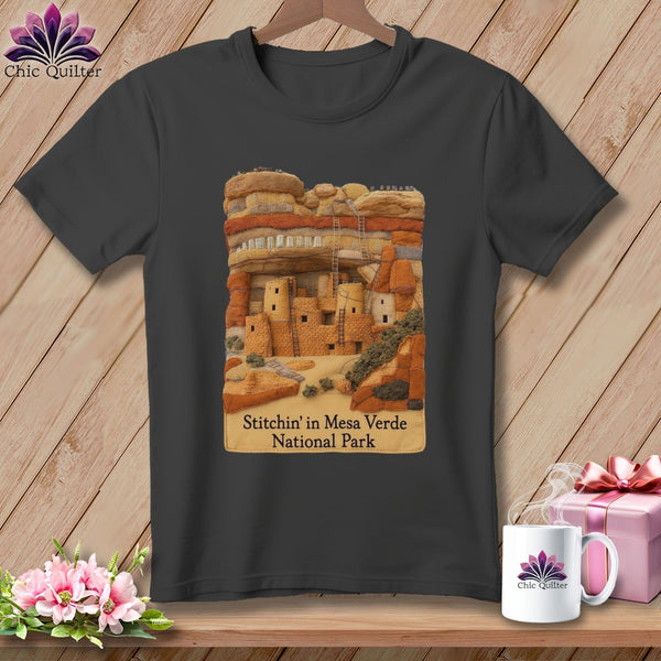 MyDesigns Physical Item S / Asphalt Stitchin' in Mesa Verde National Park ~ Relaxed Fit Tee
