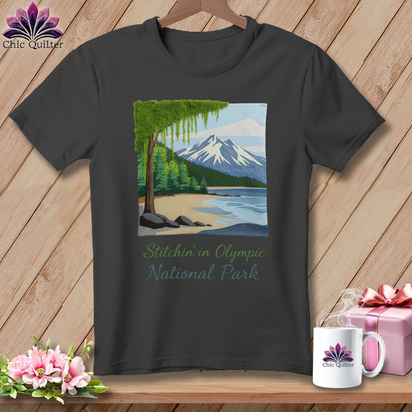 MyDesigns Physical Item S / Asphalt Stitchin' in Olympic National Park ~ Relaxed Fit Tee