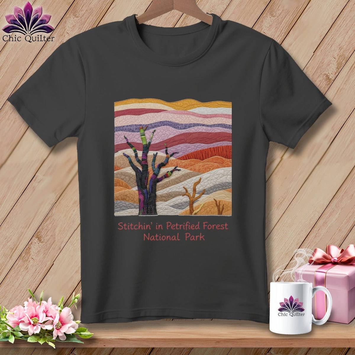 MyDesigns Physical Item S / Asphalt Stitchin' in Petrified Forest National Park ~ Relaxed Fit Tee