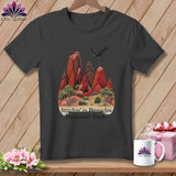 MyDesigns Physical Item S / Asphalt Stitchin' in Pinnacles National Park ~ Relaxed Fit Tee
