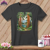 MyDesigns Physical Item S / Asphalt Stitchin' in Redwood National Park ~ Relaxed Fit Tee