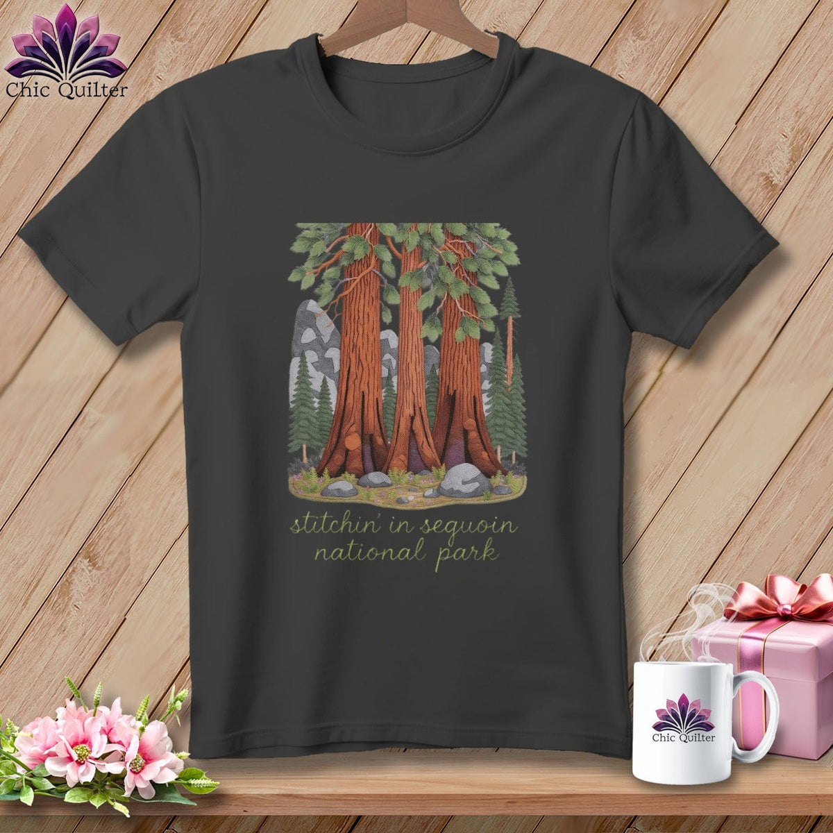 MyDesigns Physical Item S / Asphalt Stitchin' in Sequoia National Park ~ Relaxed Fit Tee