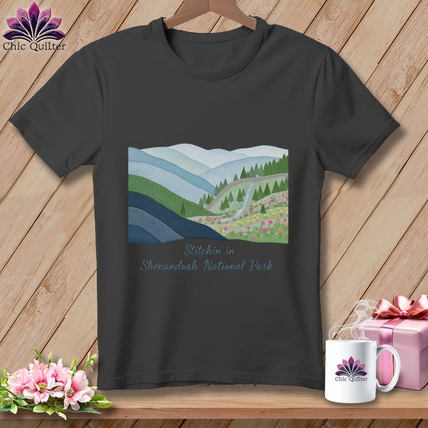 MyDesigns Physical Item S / Asphalt Stitchin' in Shenandoah National Park ~ Relaxed Fit Tee