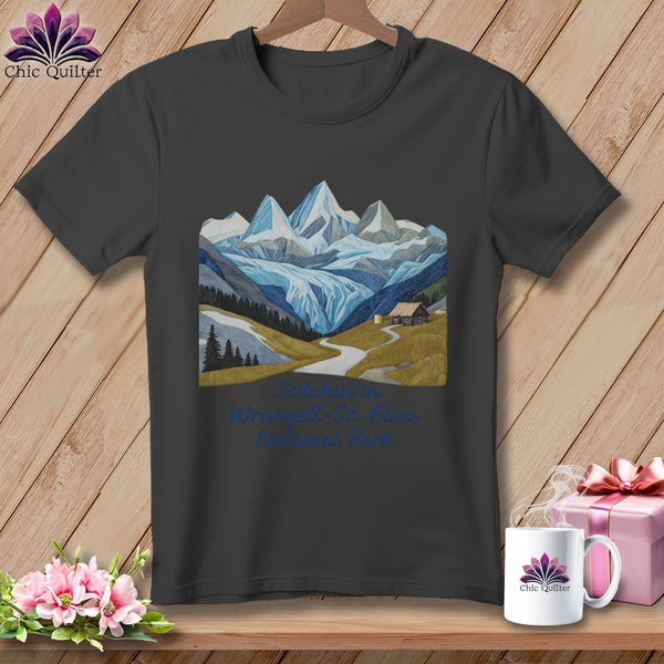 MyDesigns Physical Item S / Asphalt Stitchin' in Wrangell–St. Elias National Park and Preserve ~ Relaxed Fit Tee