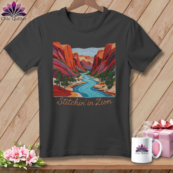 MyDesigns Physical Item S / Asphalt Stitchin' in Zion National Park ~ Relaxed Fit Tee