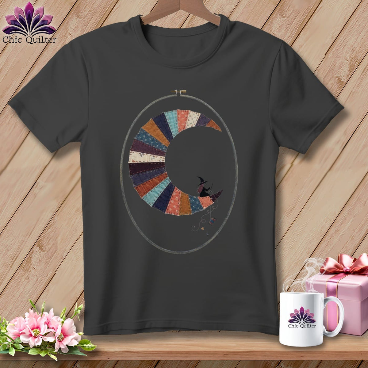 MyDesigns Physical Item S / Asphalt Stitching the Moon ~ Relaxed Fit Tee